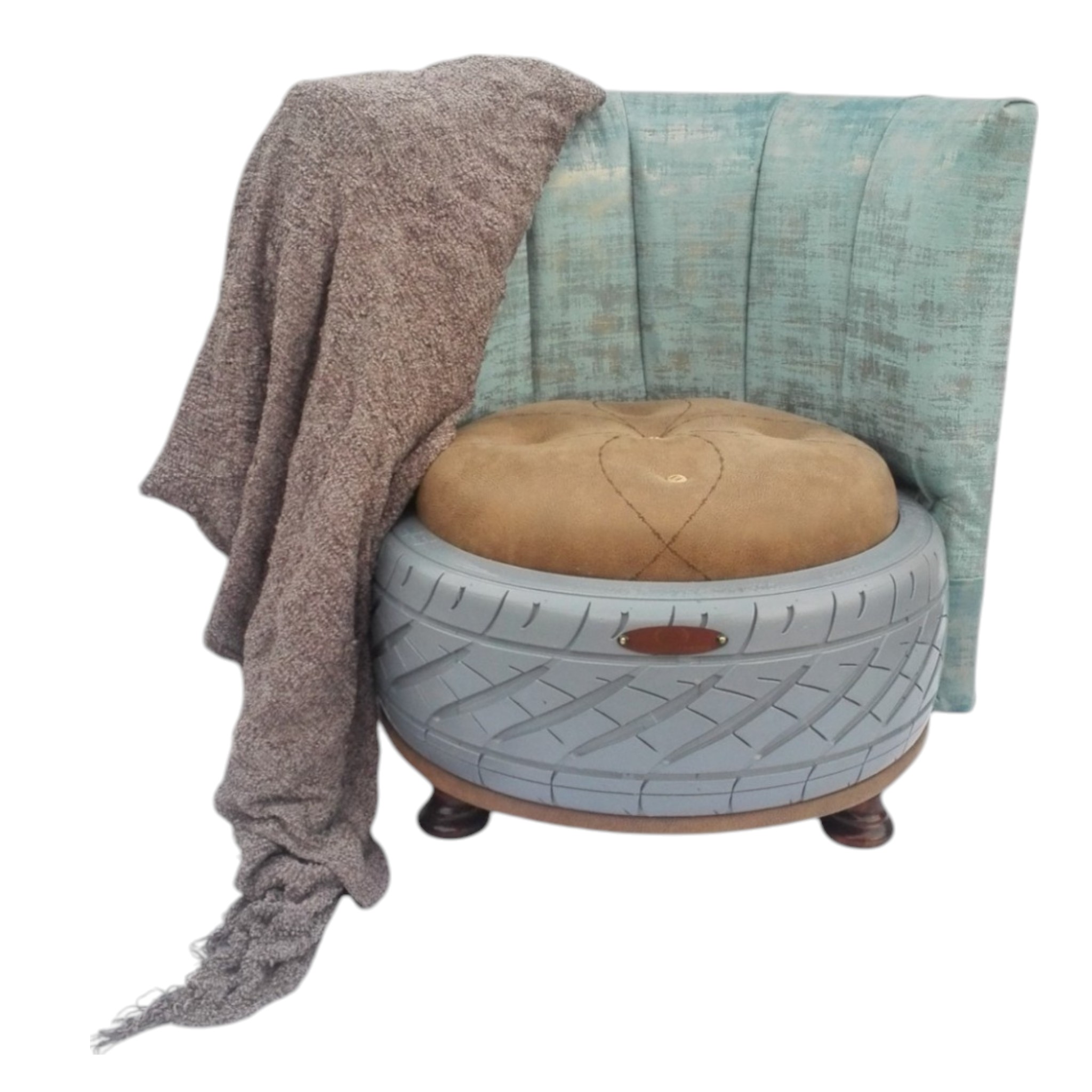 Blue-Grey Ayoba Sofa With Storage